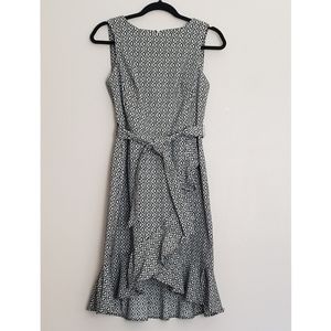 Calvin Klein NEW Belted Ruffle Dress